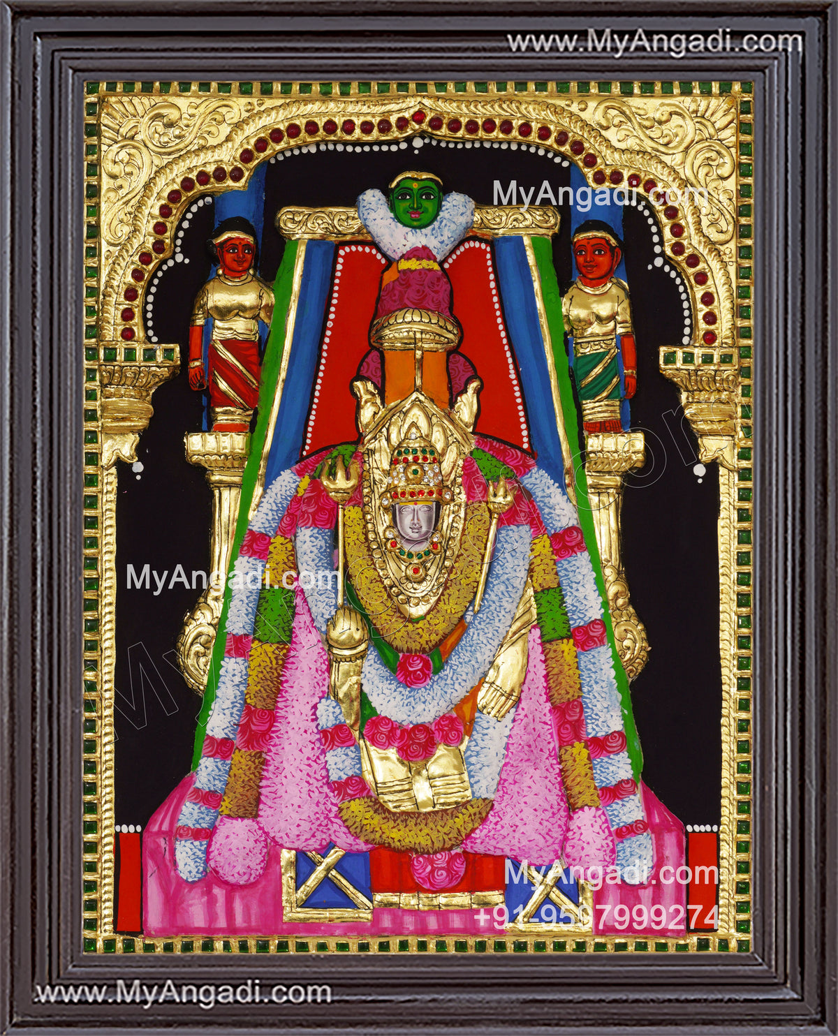 Kuladeivam Pachiamman 3D Tanjore Painting