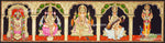 5 Panel Balaji Lakshmi Murugan Ganesha Saraswathi Tanjore Painting
