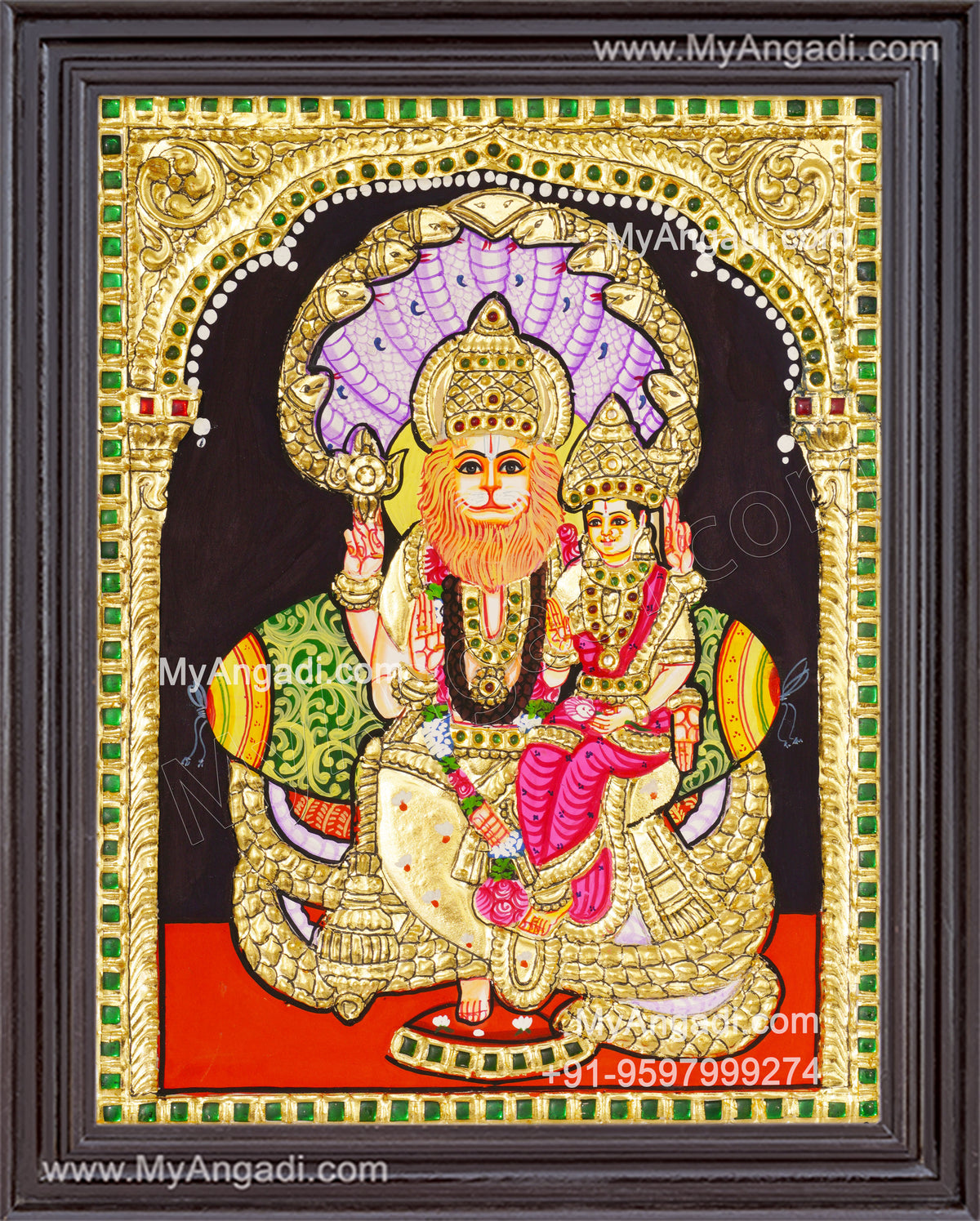 Lakshmi Narasimhar Tanjore Painting