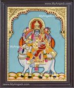 Pradosham Shivan Parvathi Tanjore Painting