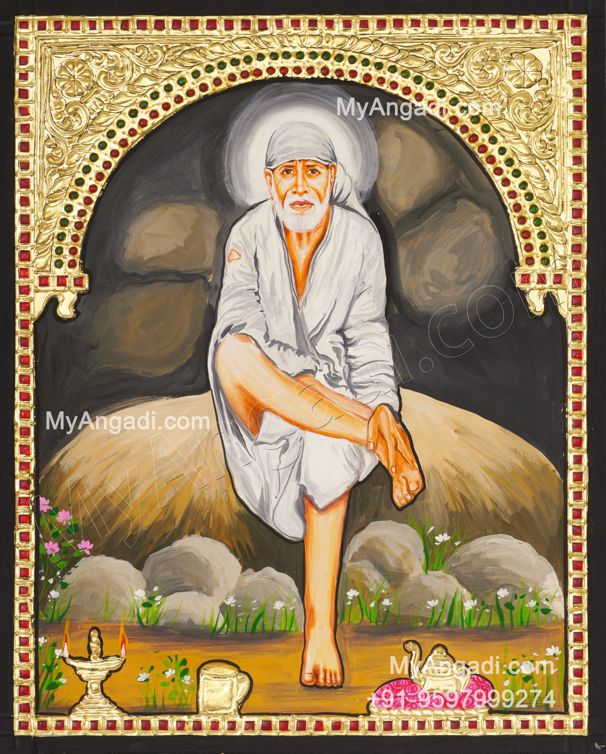 Saibaba Tanjore Painting