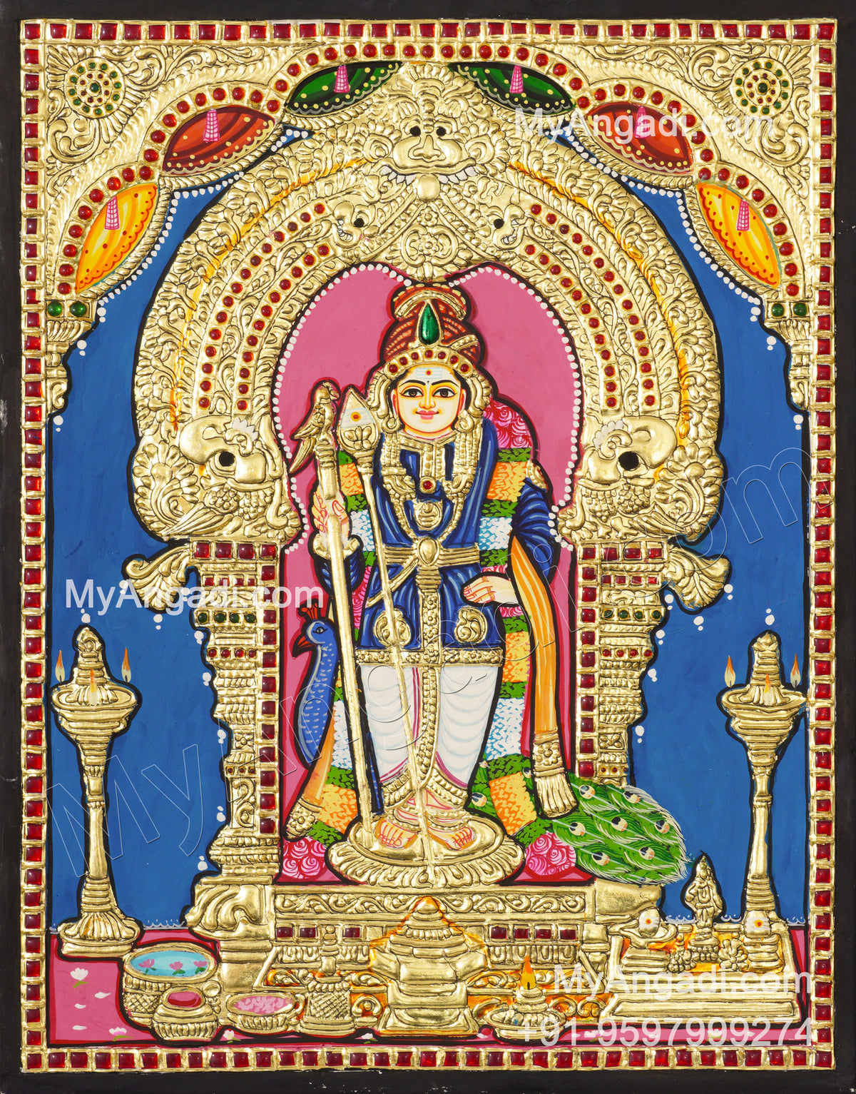 Murugan Tanjore Painting