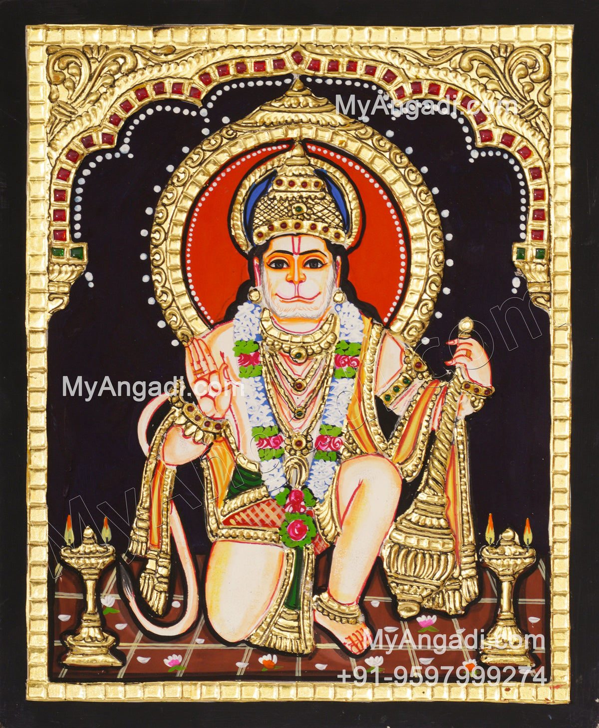 Hanuman Tanjore Painting