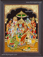 Ramar Pattabhishekam 2D Tanjore Painting