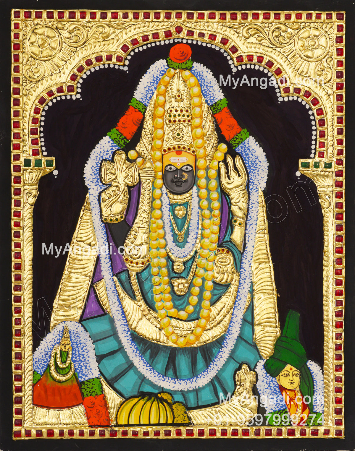 Kuladeivam ankamma Tanjore Painting