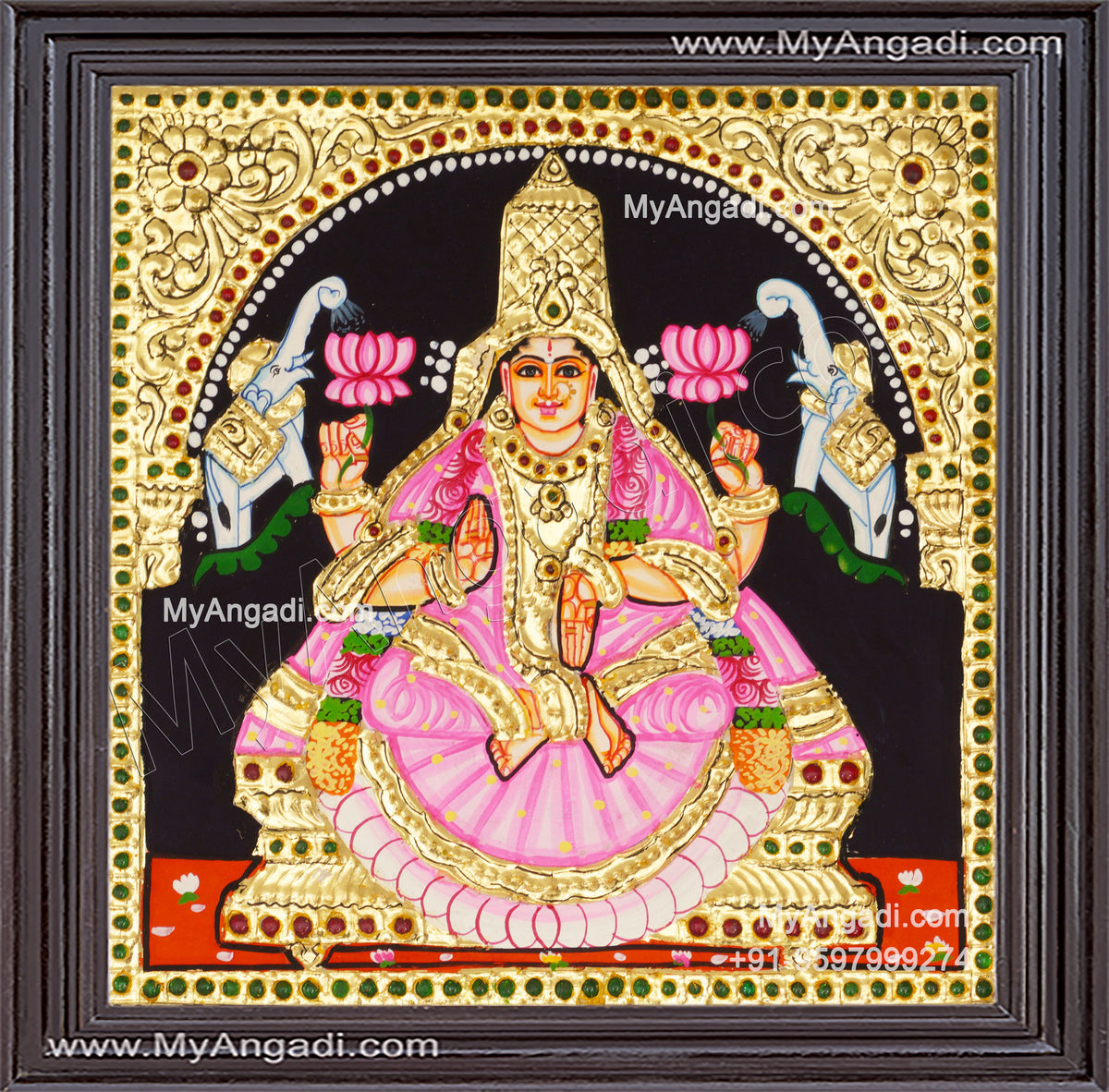 Gajalakshmi Tanjore Painting