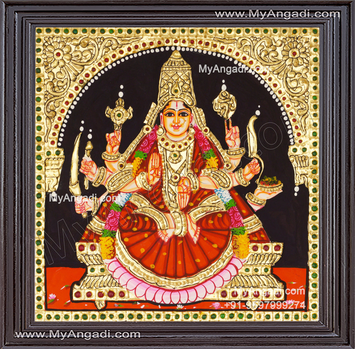 Veera Lakshmi Tanjore Painting