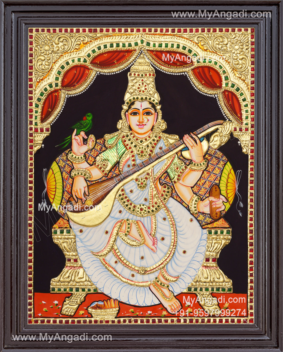 Saraswathi Tanjore Painting