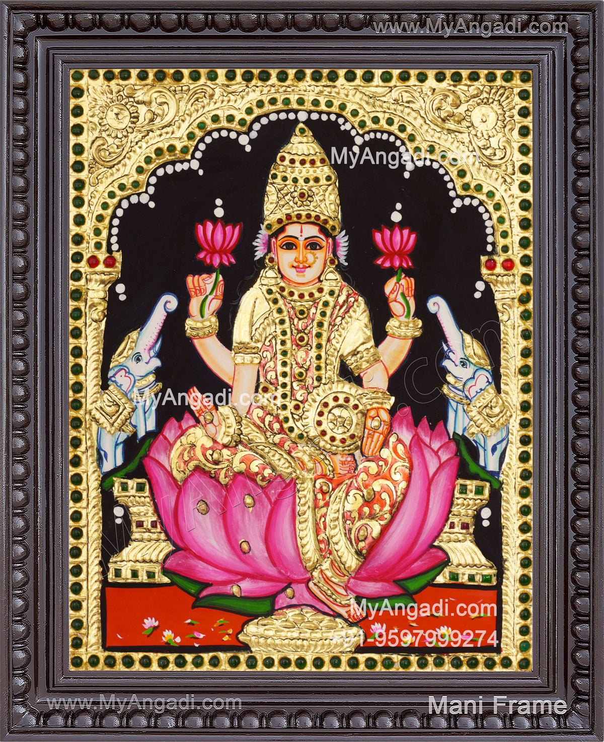 Gajalakshmi Tanjore Painting