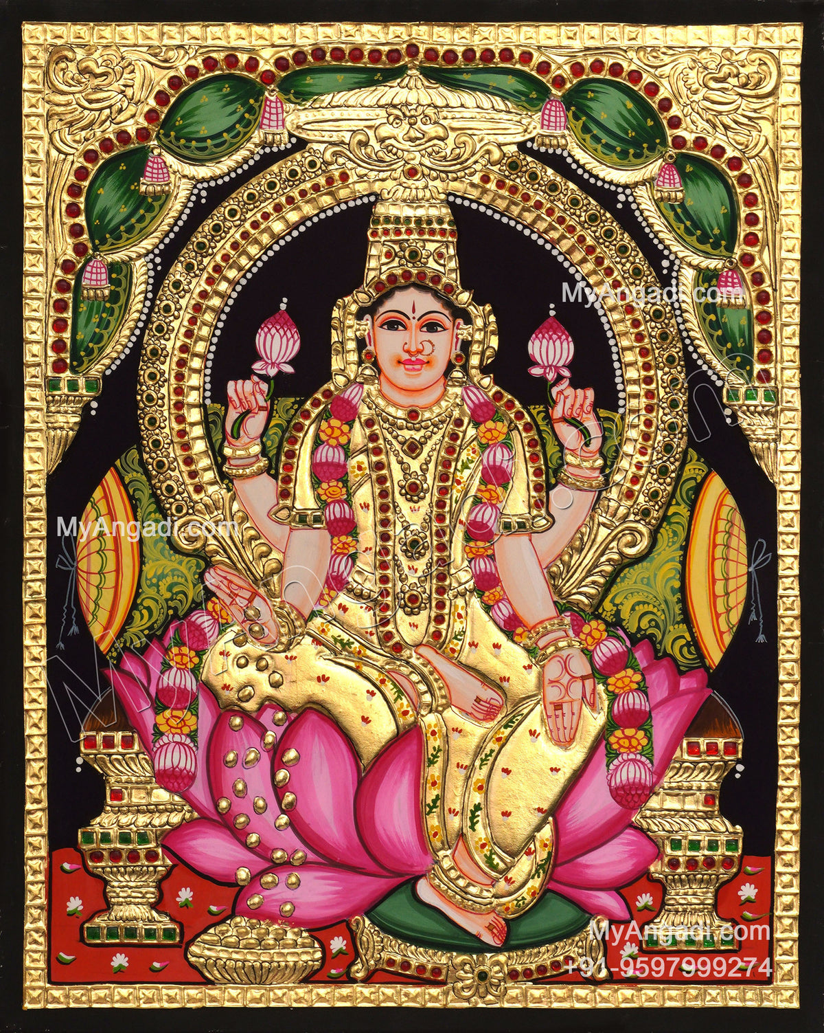 Iswarya Lakshmi Tanjore Painting