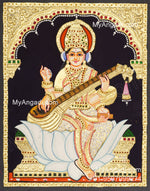 Saraswathi Tanjore Painting