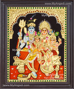 Shiva Family Tanjore Painting