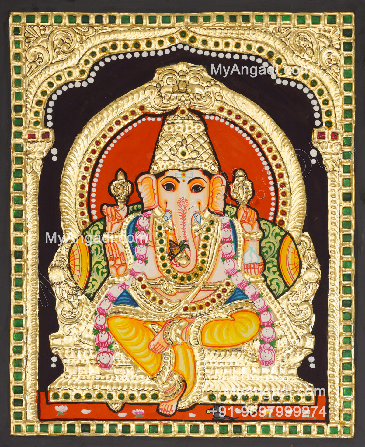 Ganapathi Tanjore Painting 