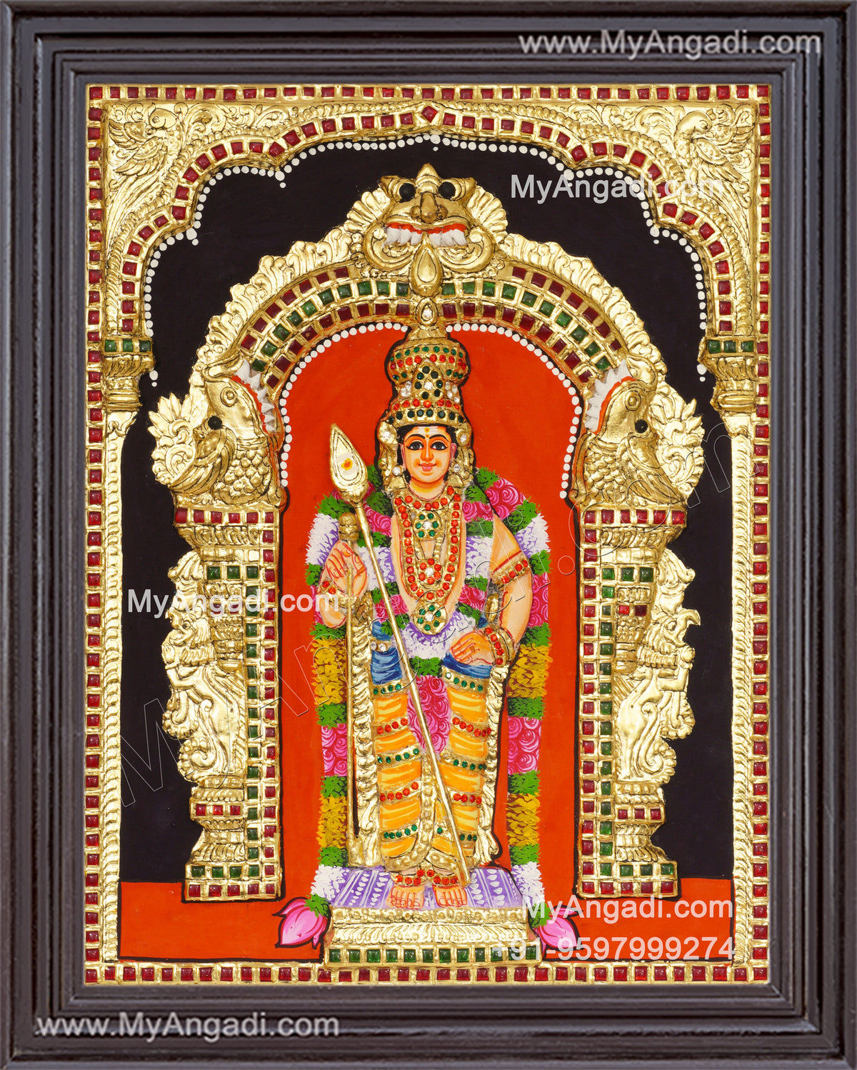 Murugan 3d Tanjore Painting