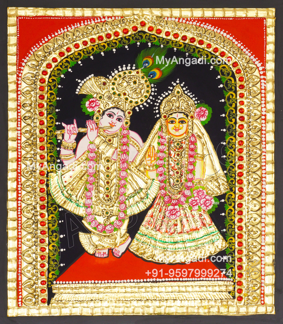Radha Krishna Tanjore Painting