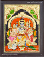 Shivan Family Tanjore Painting