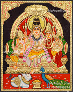 Shivan Family Tanjore Painting