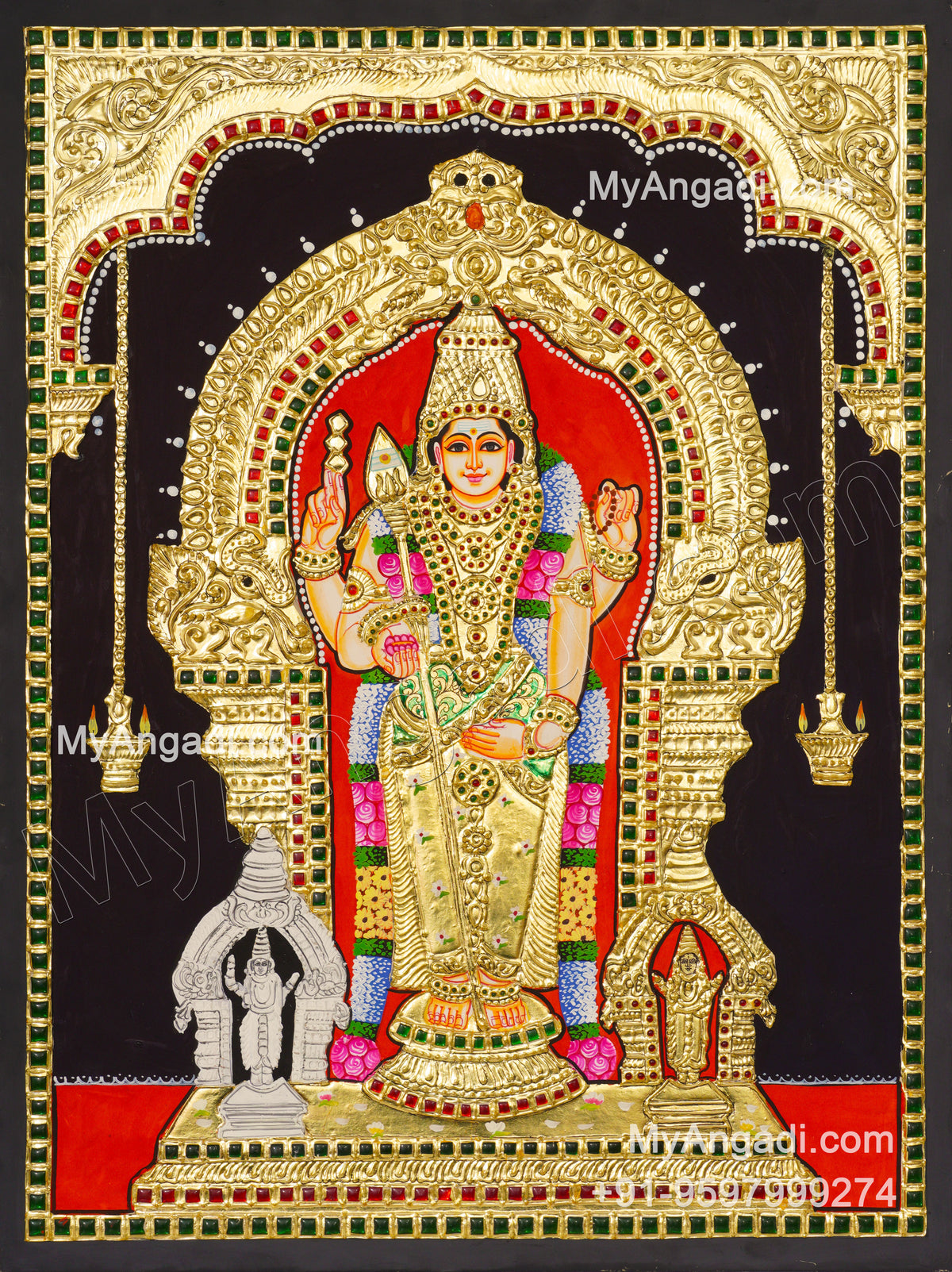 Thiruchendhur Murugan Tanjore Painting