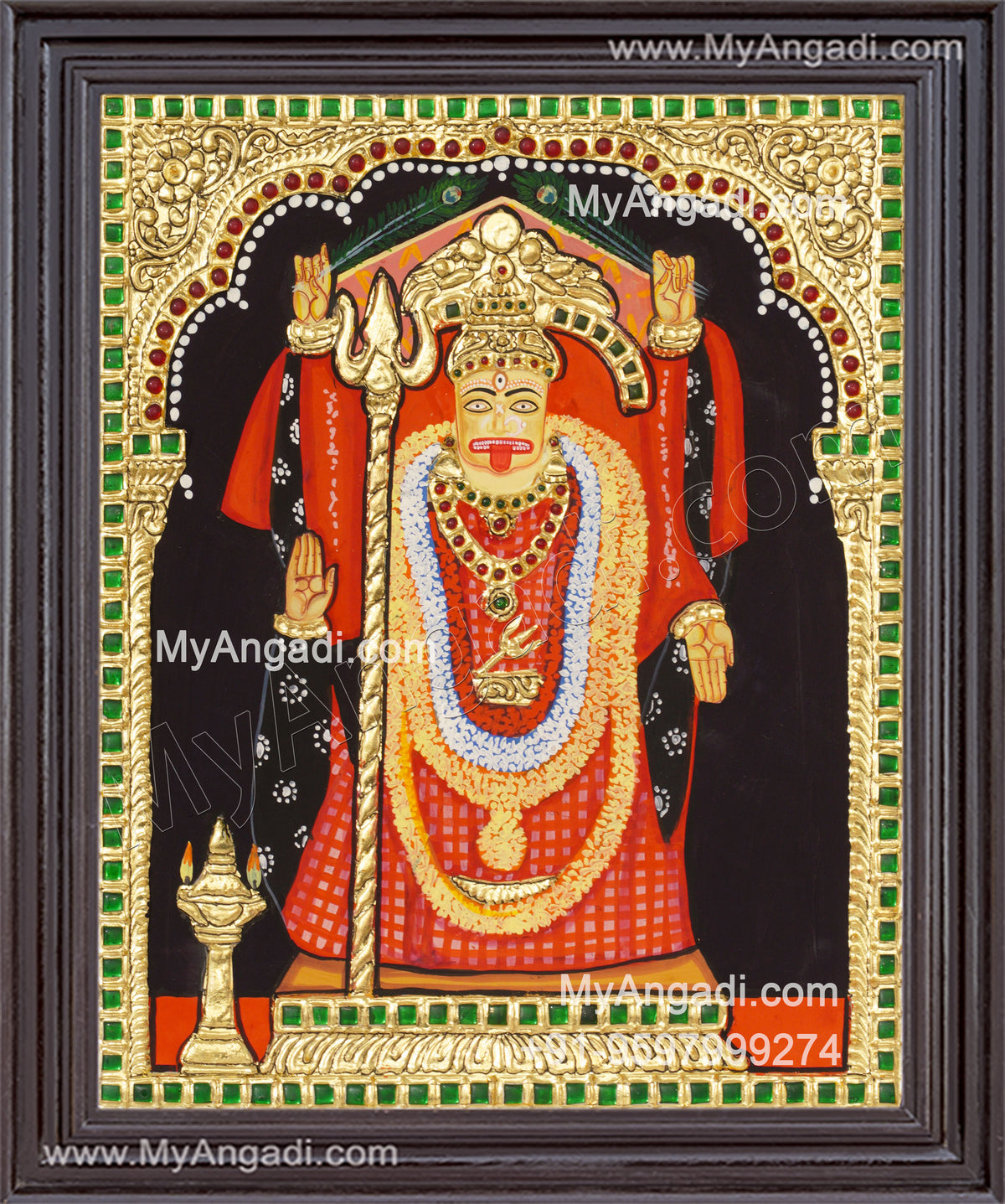 Maa Ugratara Tanjore Painting