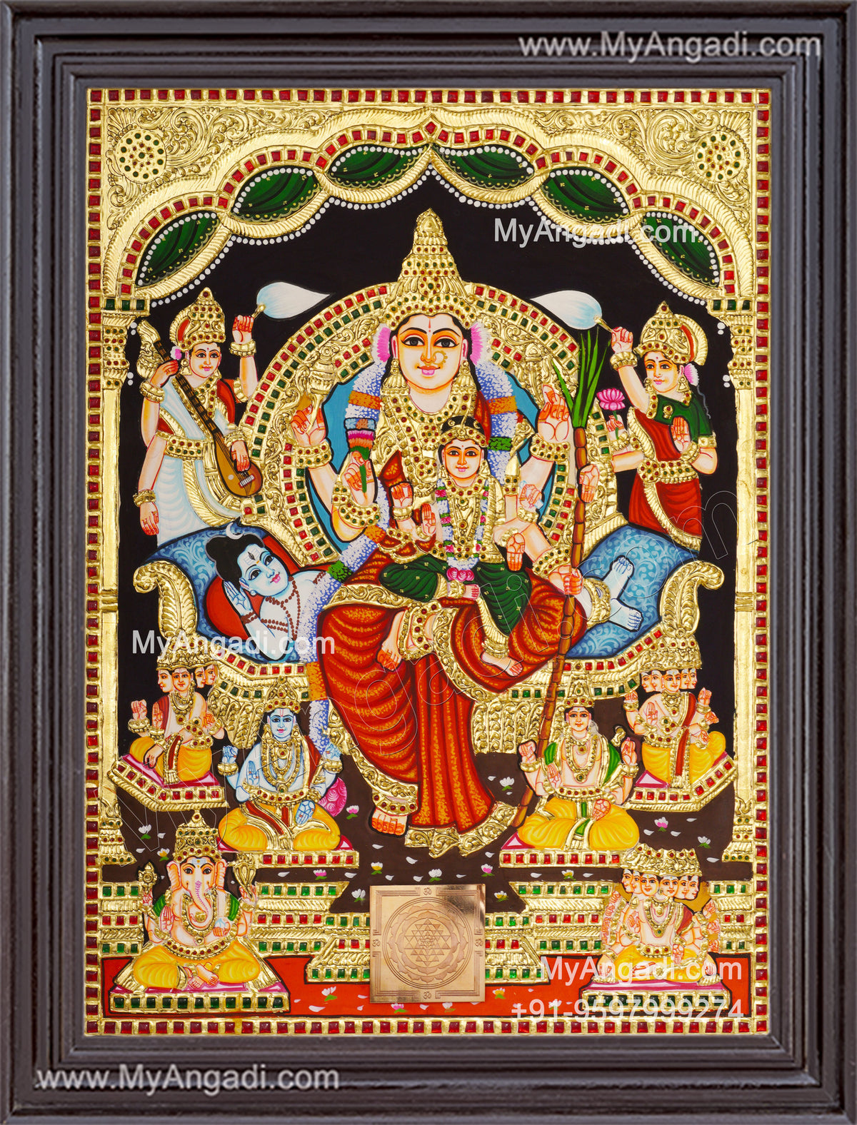 Raja Rajeshwari Tanjore Painting