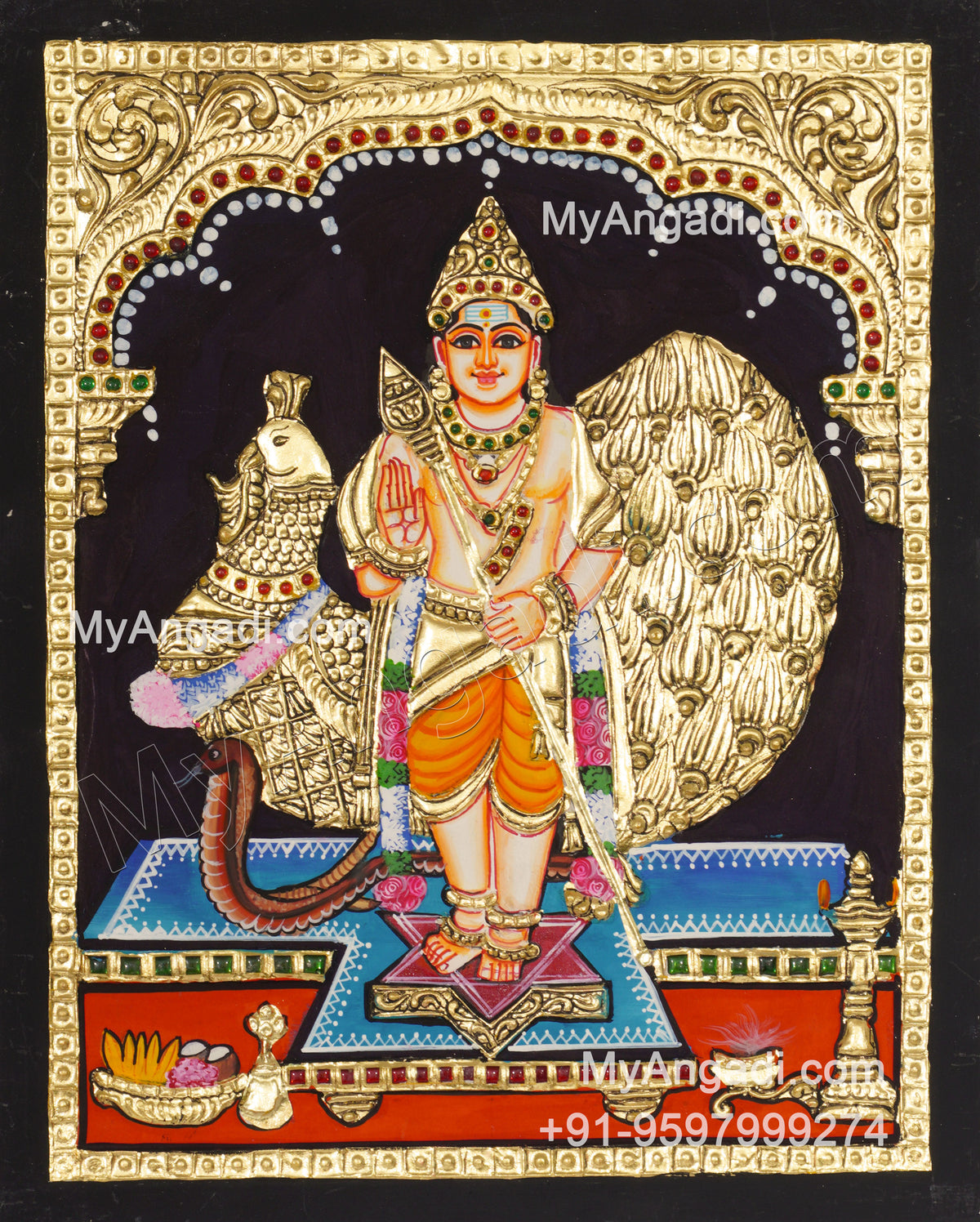 Murugan Tanjore Painting