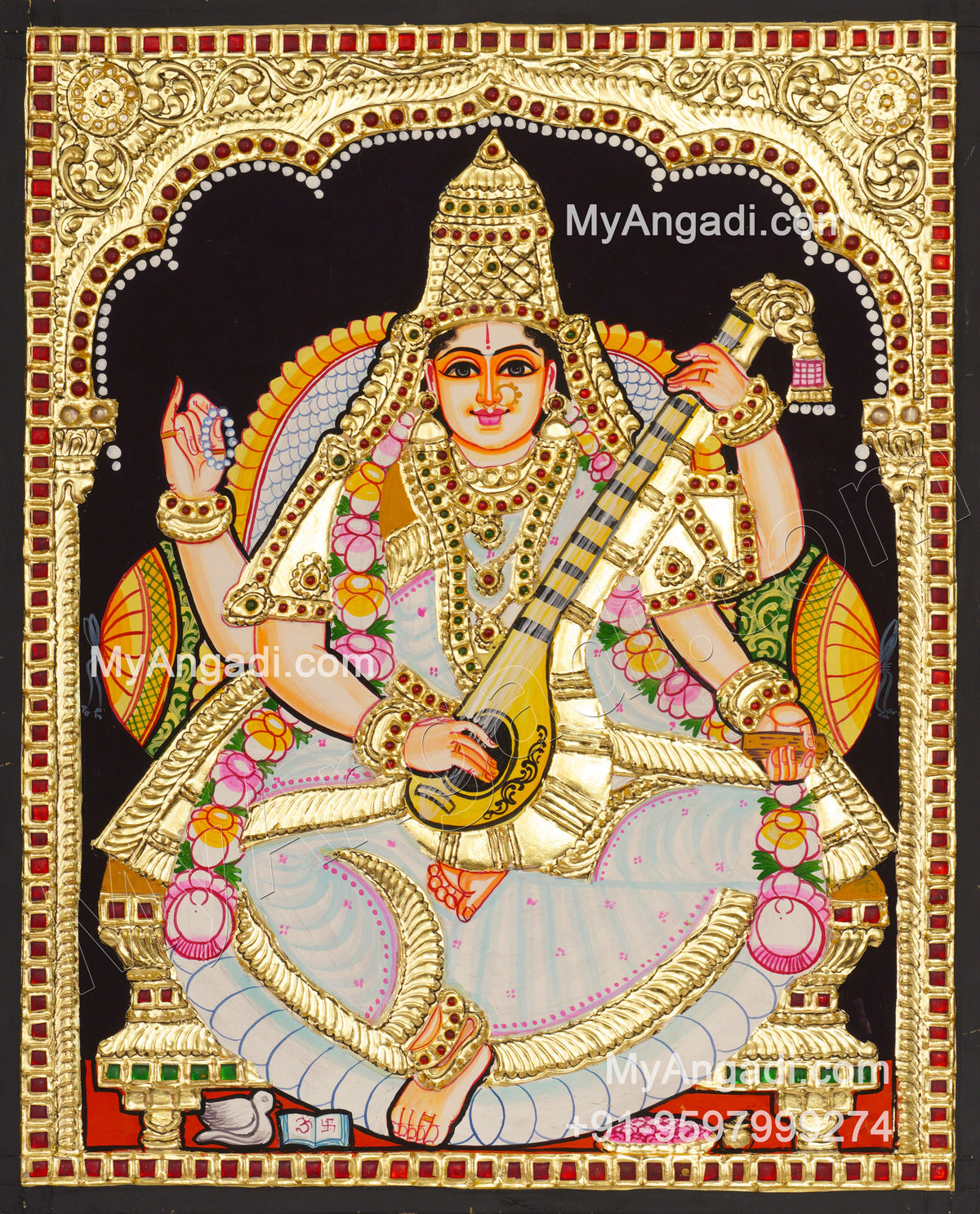 Saraswathi Tanjore Painting