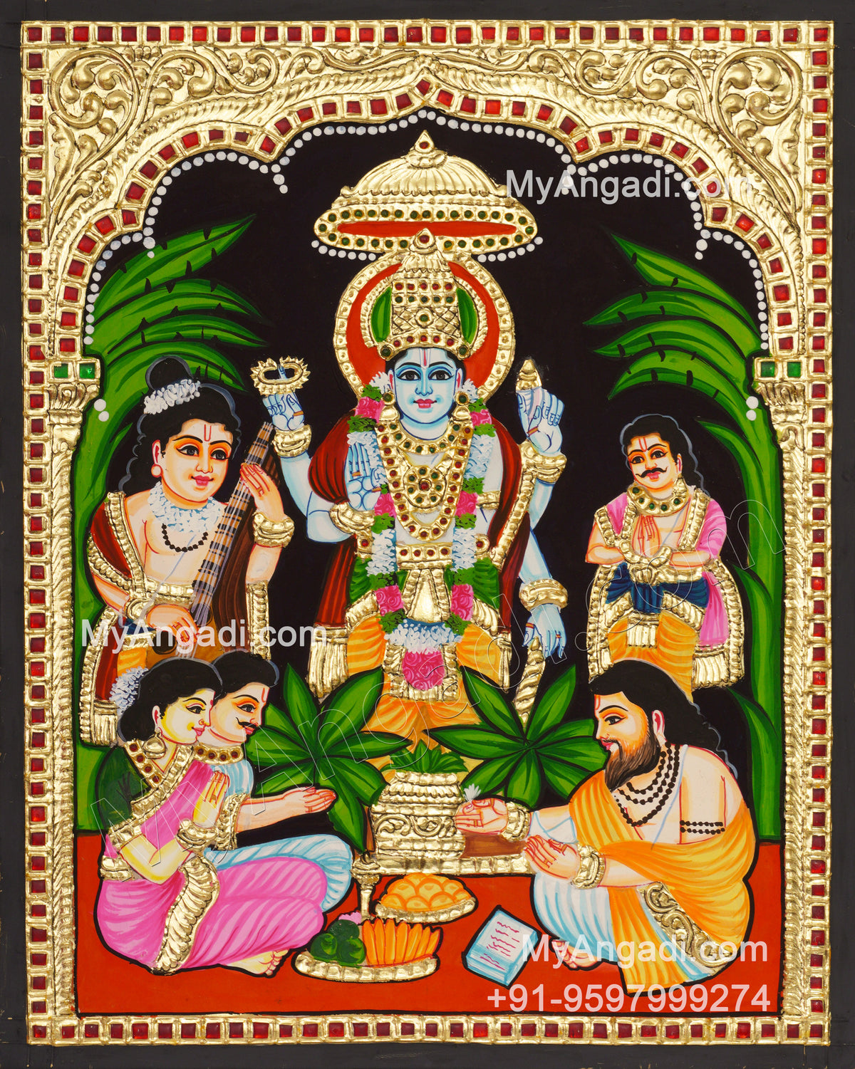 Sathyanarayana Tanjore Painting