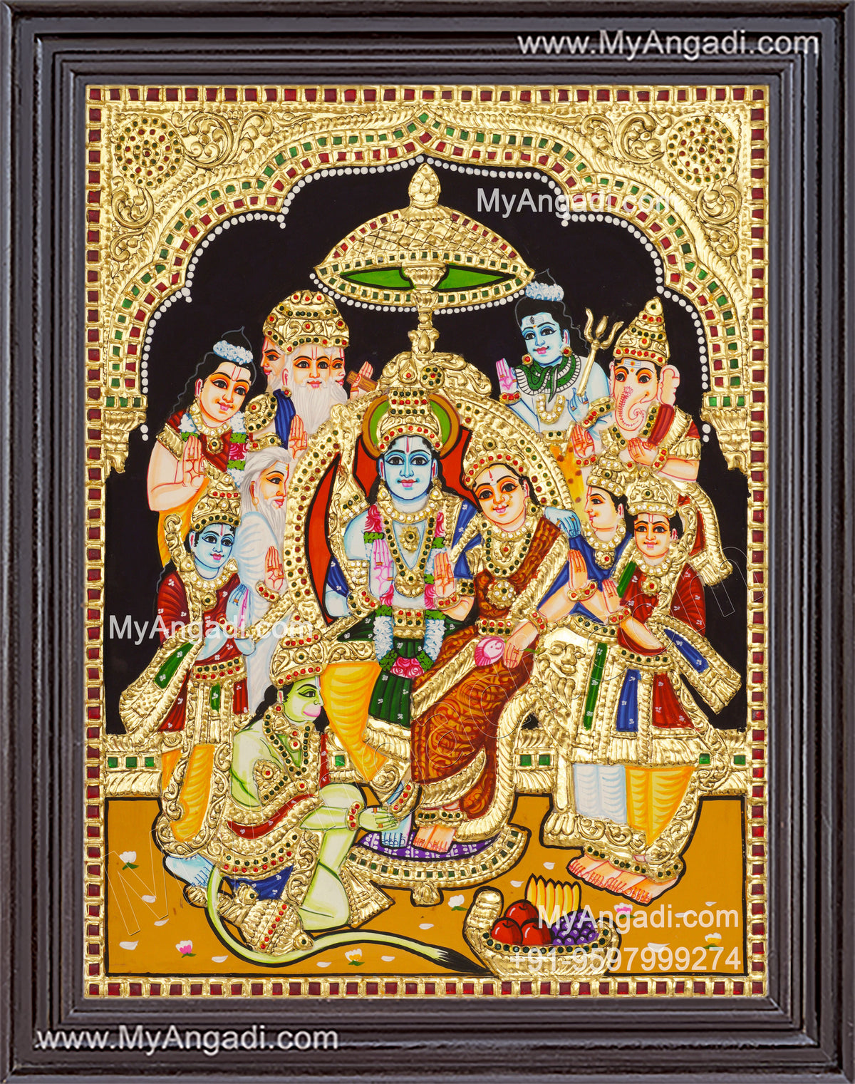 Ramar Pattabhishekam Tanjore Painting
