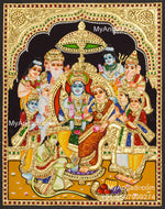 Ramar Pattabhishekam Tanjore Painting