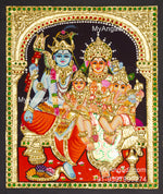 Shivan Family Tanjore Painting