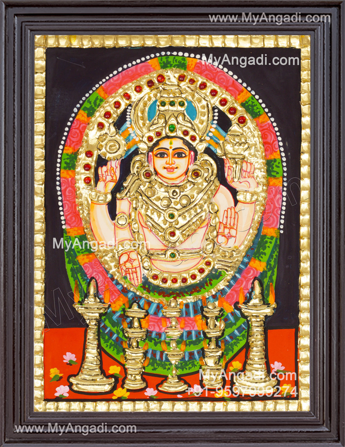 Chottanikara Bagavathi Amman Tanjore Painting