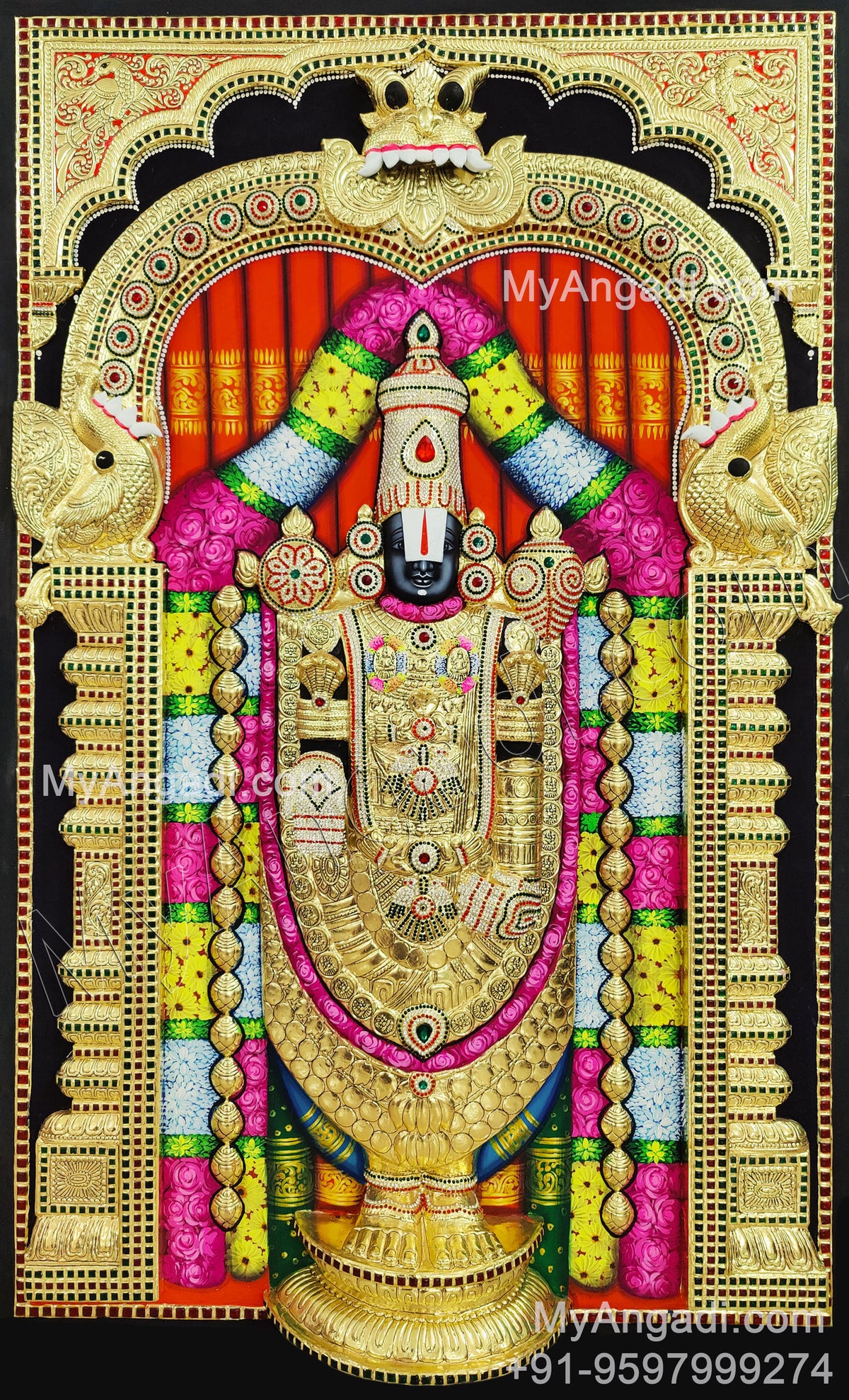 Balaji 3d Tanjore Painting