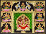 Ashta Lakshmi Tanjore Painting, AshtaLakshmi Tanjore Painting