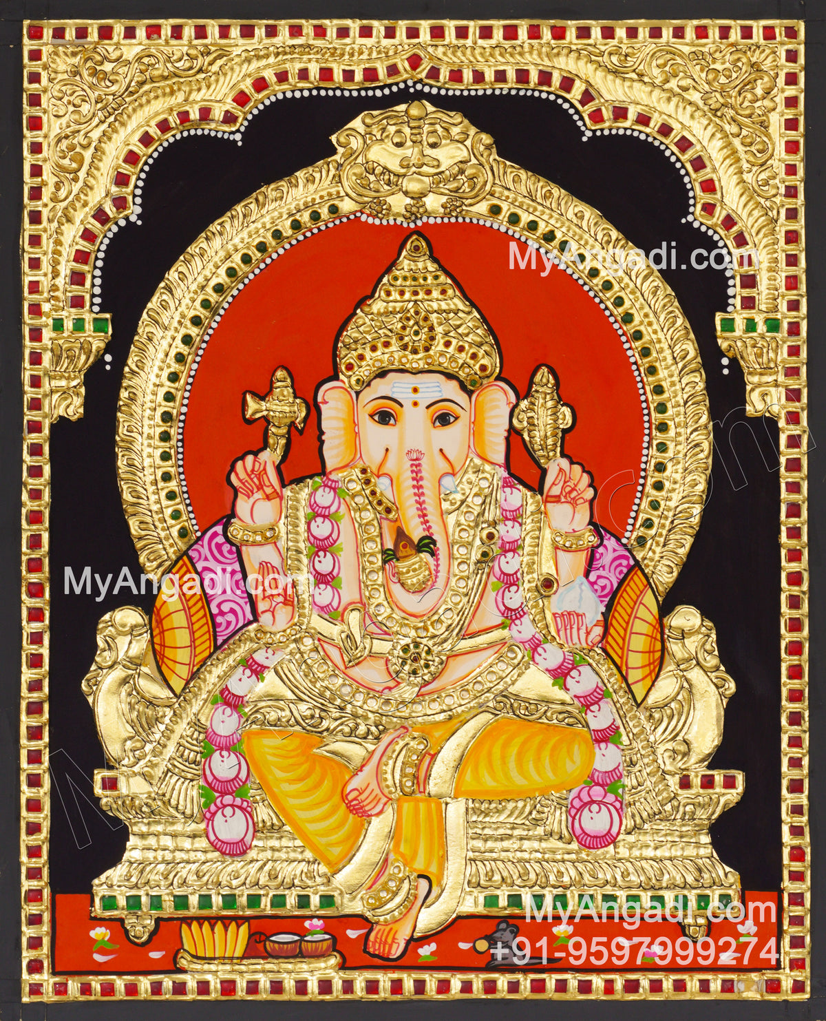 Ganapathi Tanjore Painting 