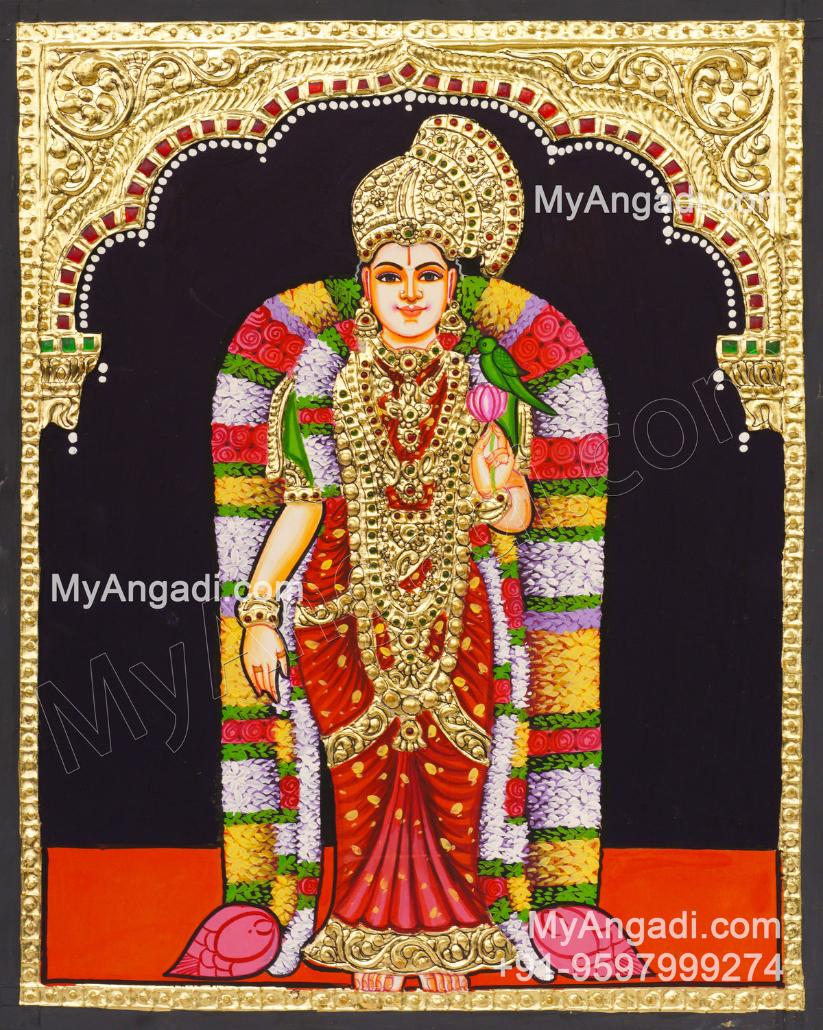 Andal Tanjore Painting