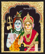 Shivan Parvathi devi Tanjore Painting