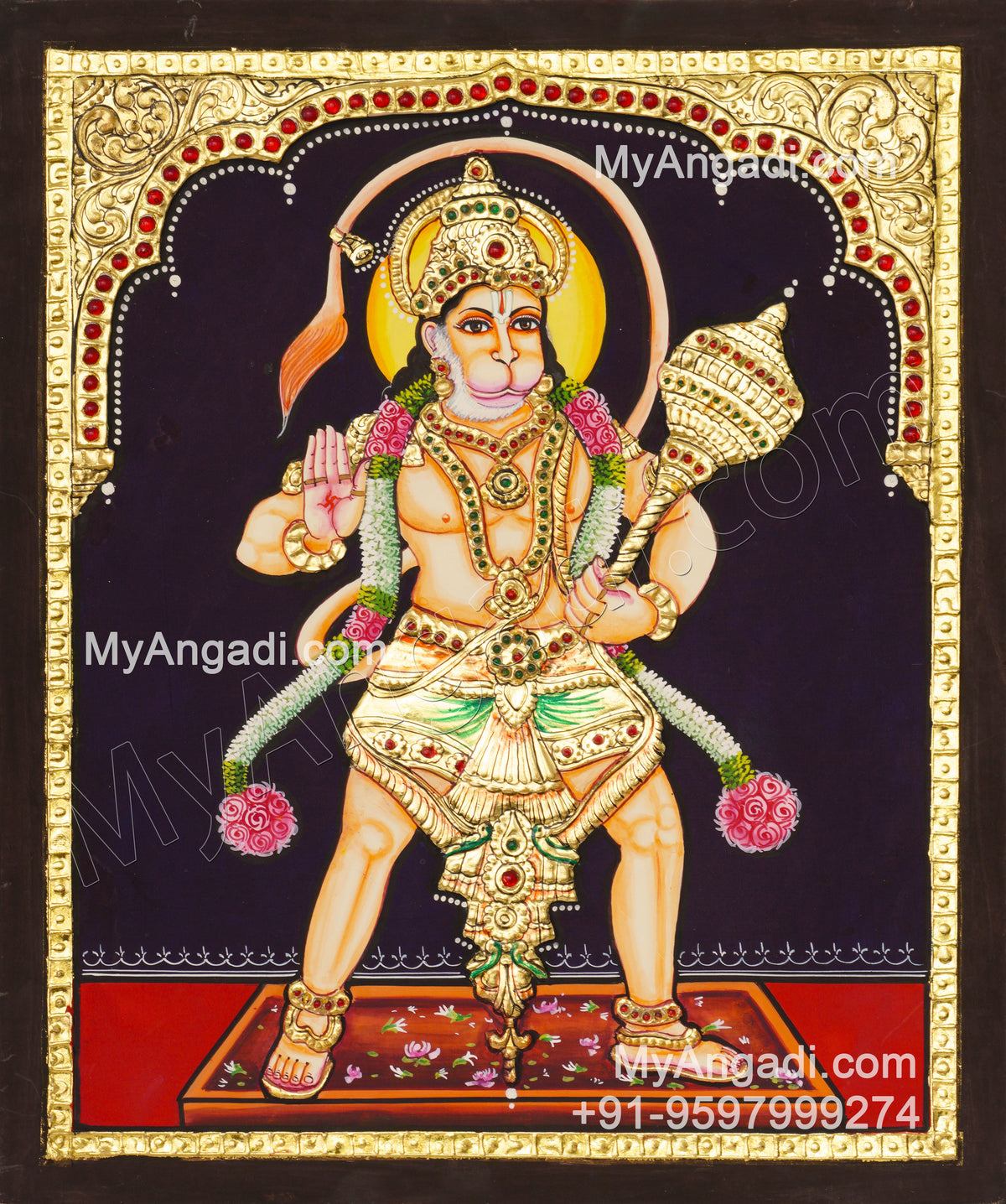 Hanuman Tanjore Painting