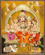 Shivan Family Tanjore Painting