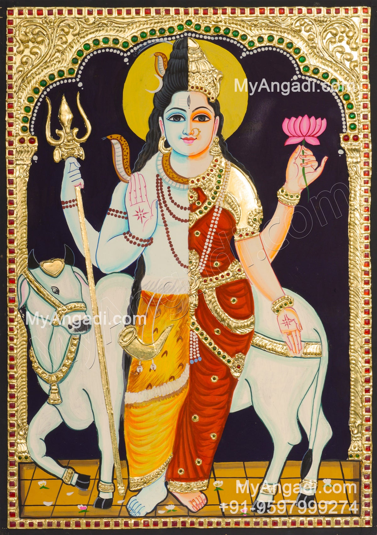 Arthanareeswarar Tanjore Painting