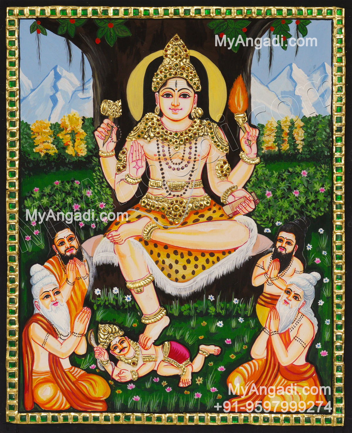 Dakshinamurthi Tanjore Painting