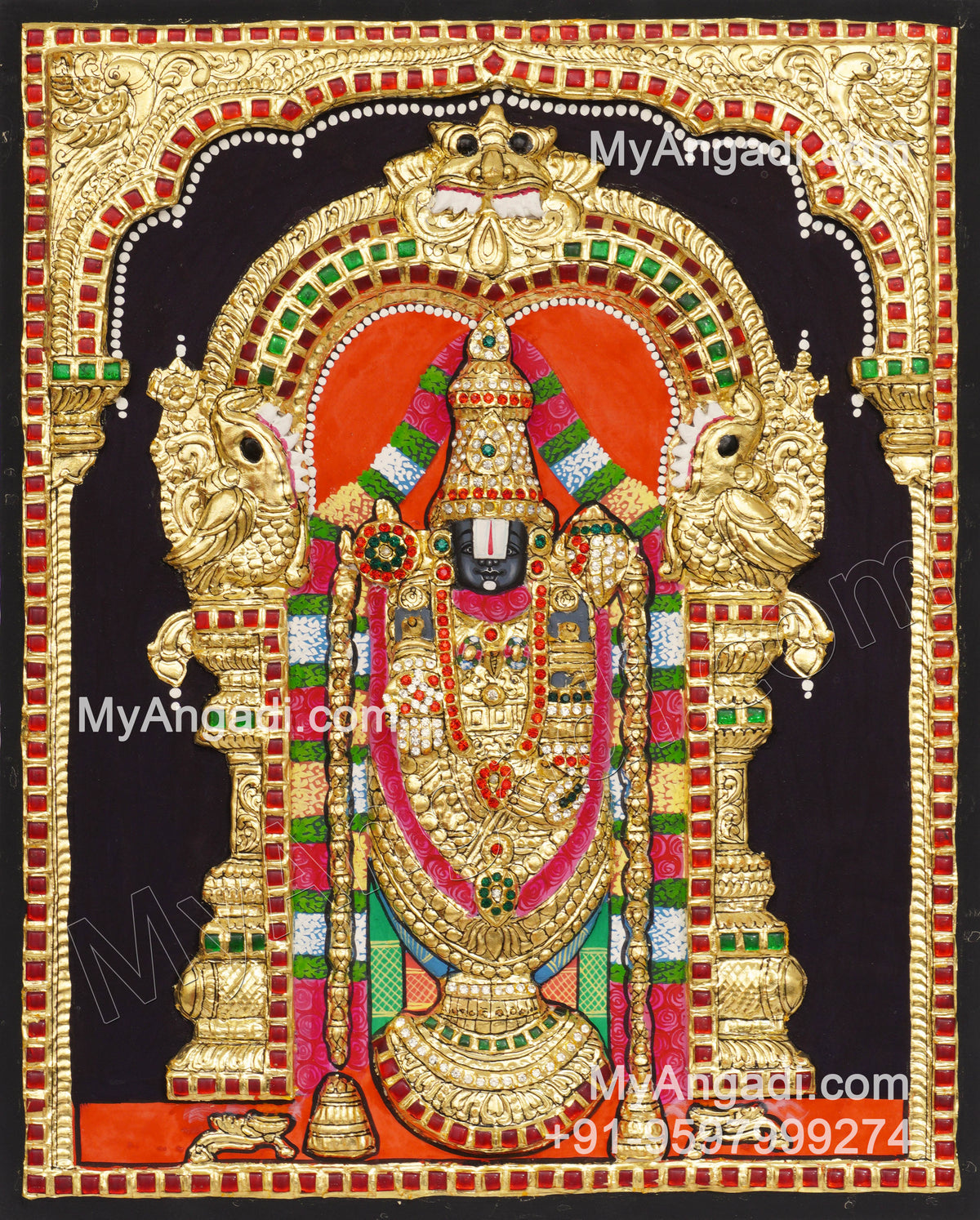 Balaji 3d Tanjore Painting