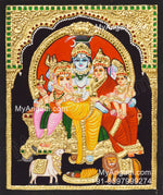 Shivan Family Tanjore Painting