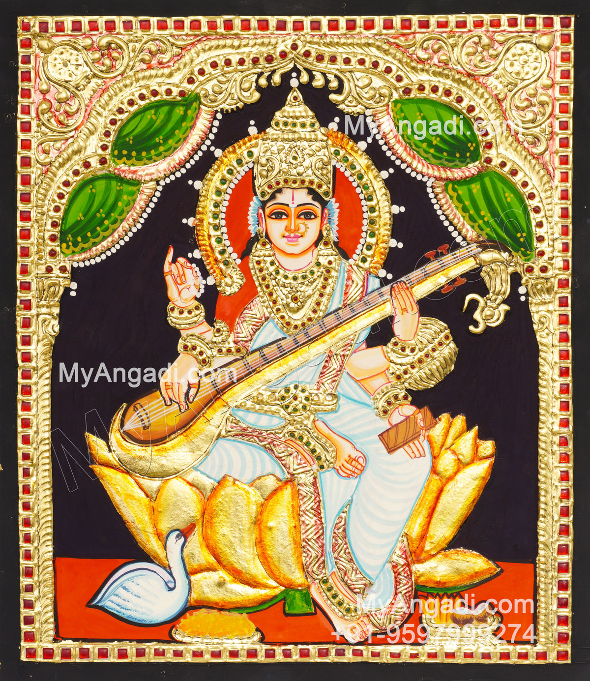Saraswathi Tanjore Painting