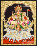 Suryanarayanan - Lord Surya Dev Tanjore Painting