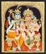 Shivan Family Tanjore Painting