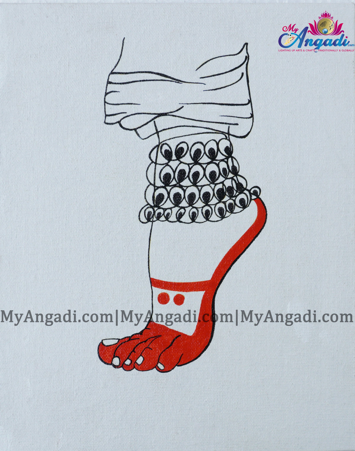 Bharathanatyam Series in Canvas Painting 