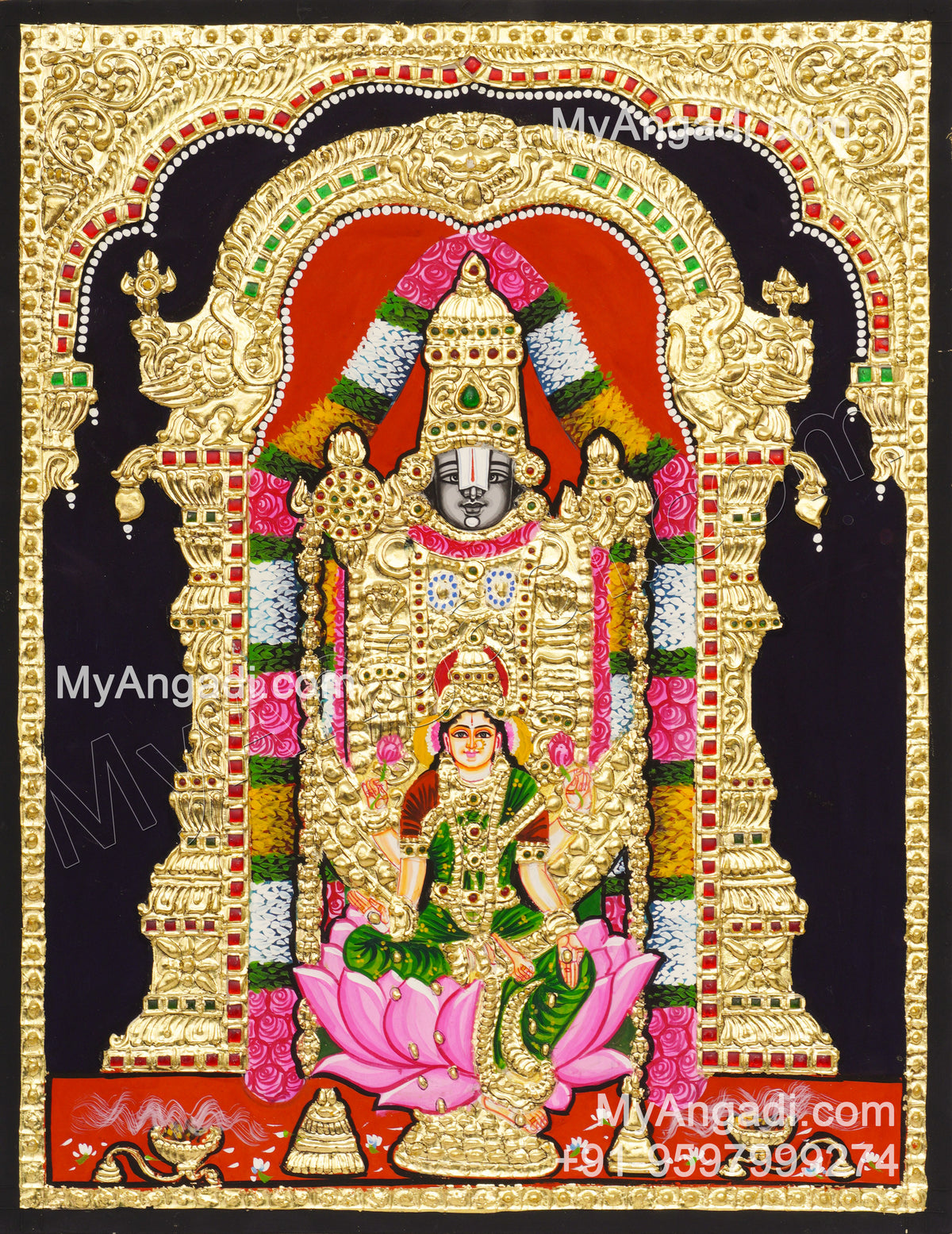 Balaji LakshmiTanjore Painting