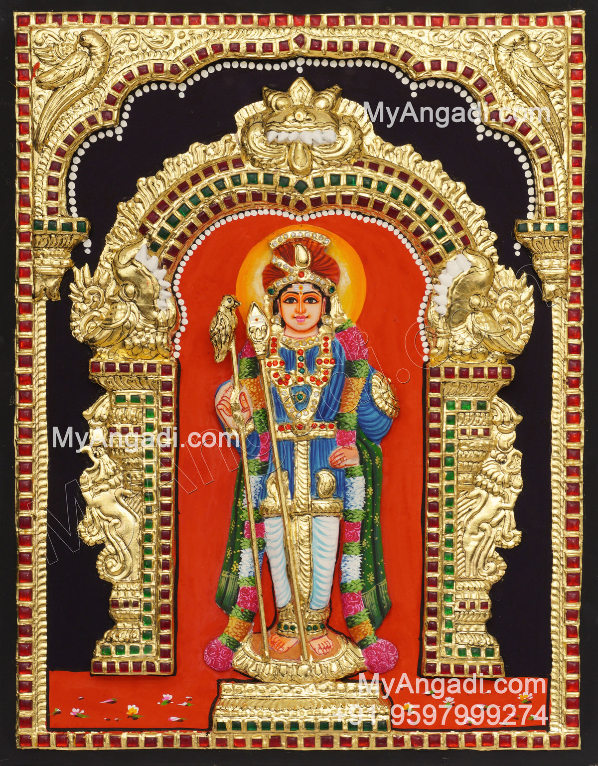 PalaniMurugan 3D Tanjore Painting