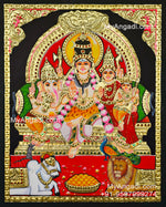 Shivan Family Tanjore Painting
