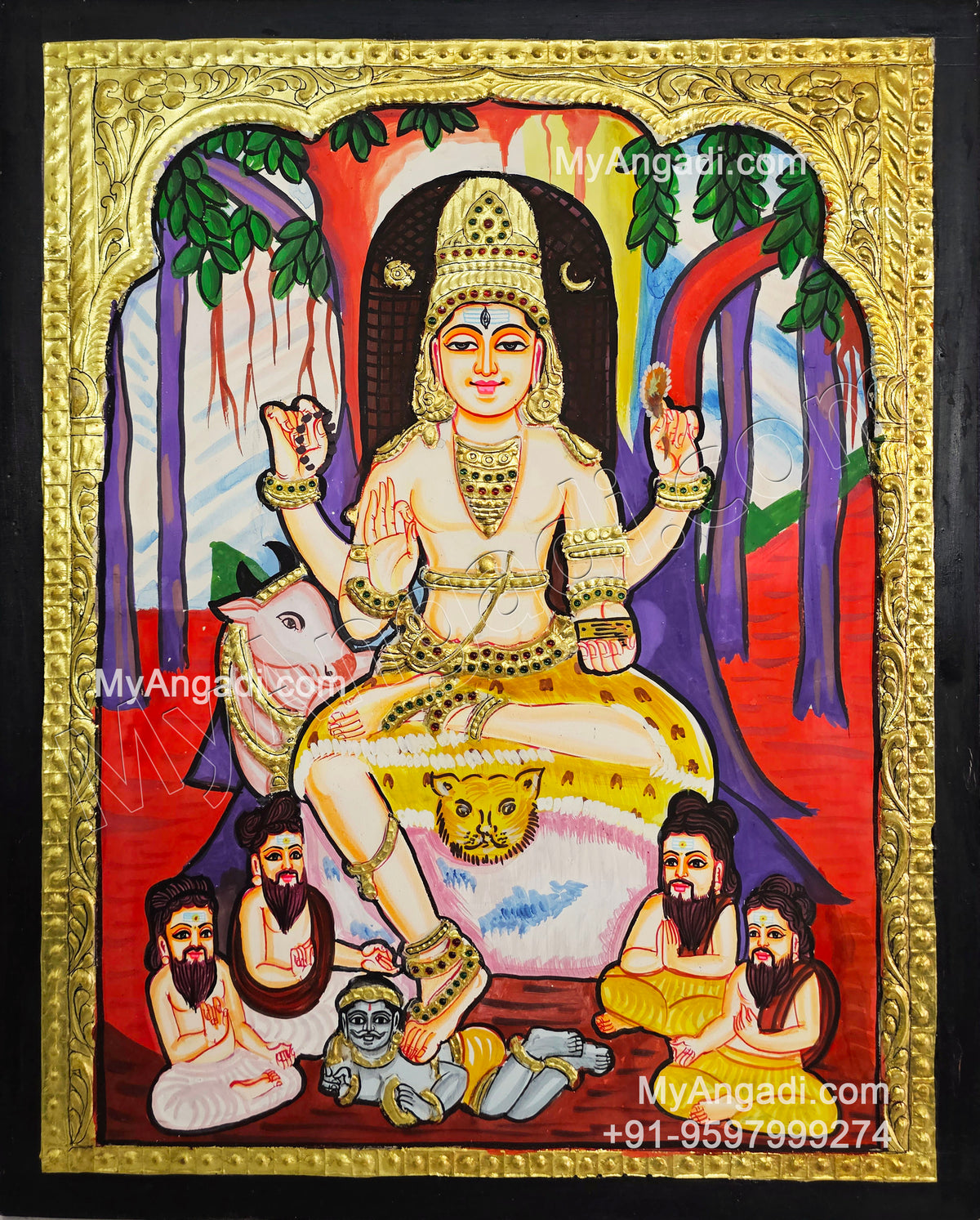 Dakshinamurthi Tanjore Painting